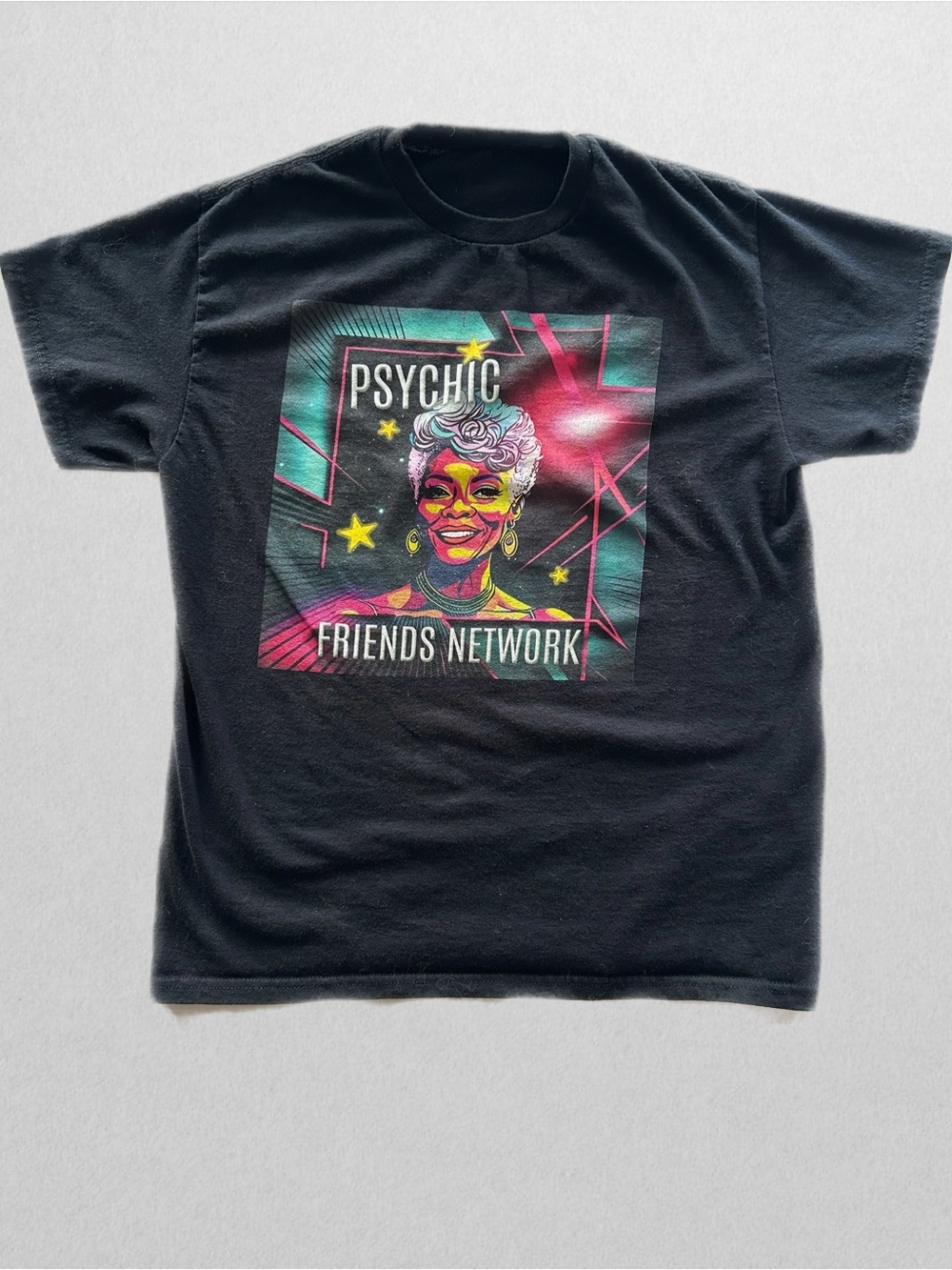 Retro Psychic Friends Network Graphic Tee T Shirt Retro 80s Dionne Warwick